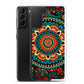 Samsung Case - Orange and Turquoise Mandala