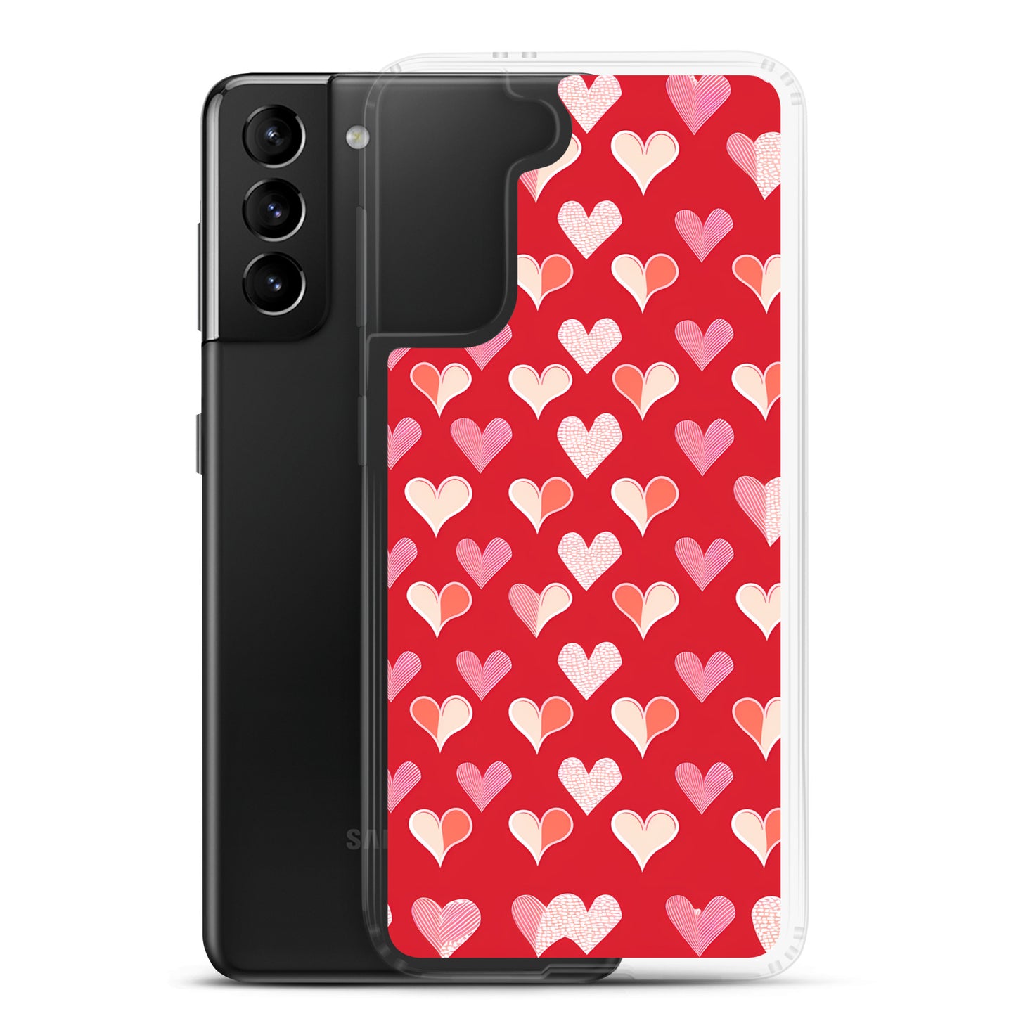 Samsung Case - Red and Pink Hearts