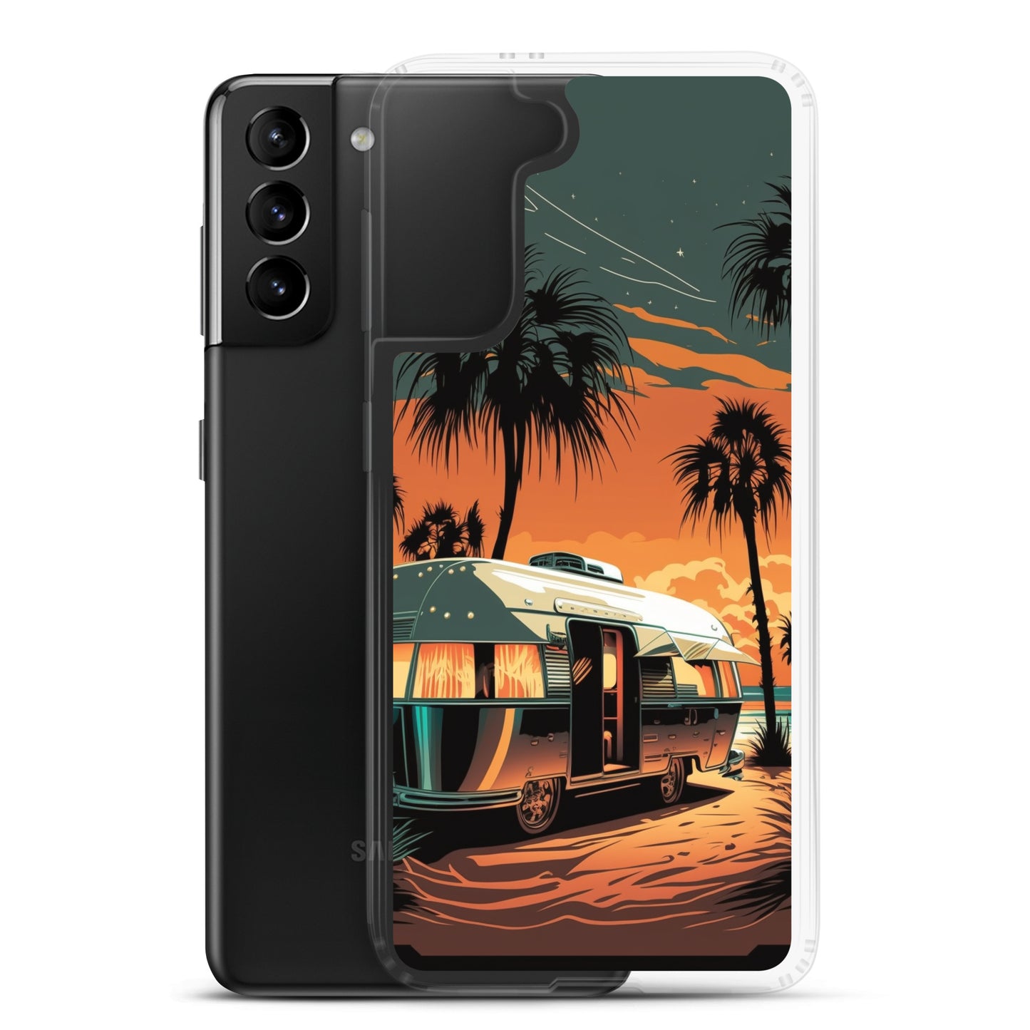Samsung Case - Silver Beach Camper