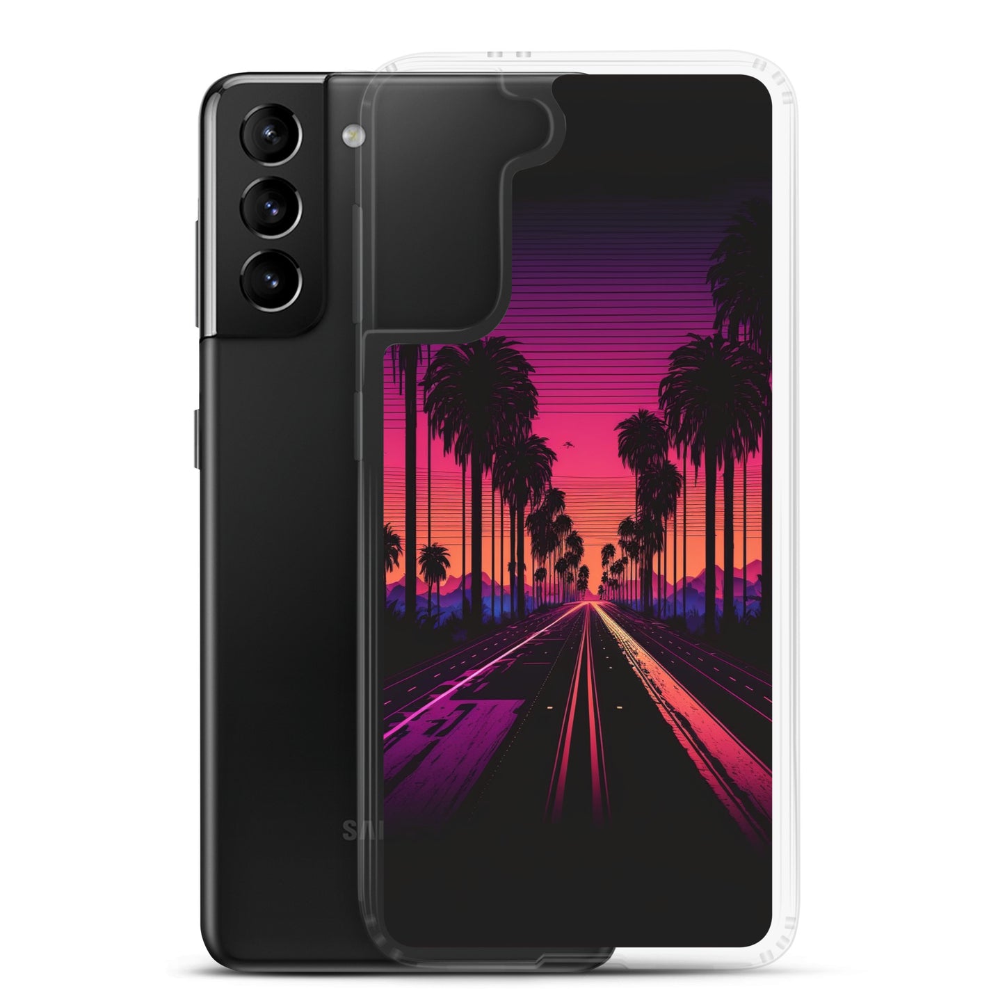 Samsung Case - Synthwave Palm Highway