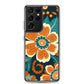 Samsung Case - Orange and Turquoise Blossom