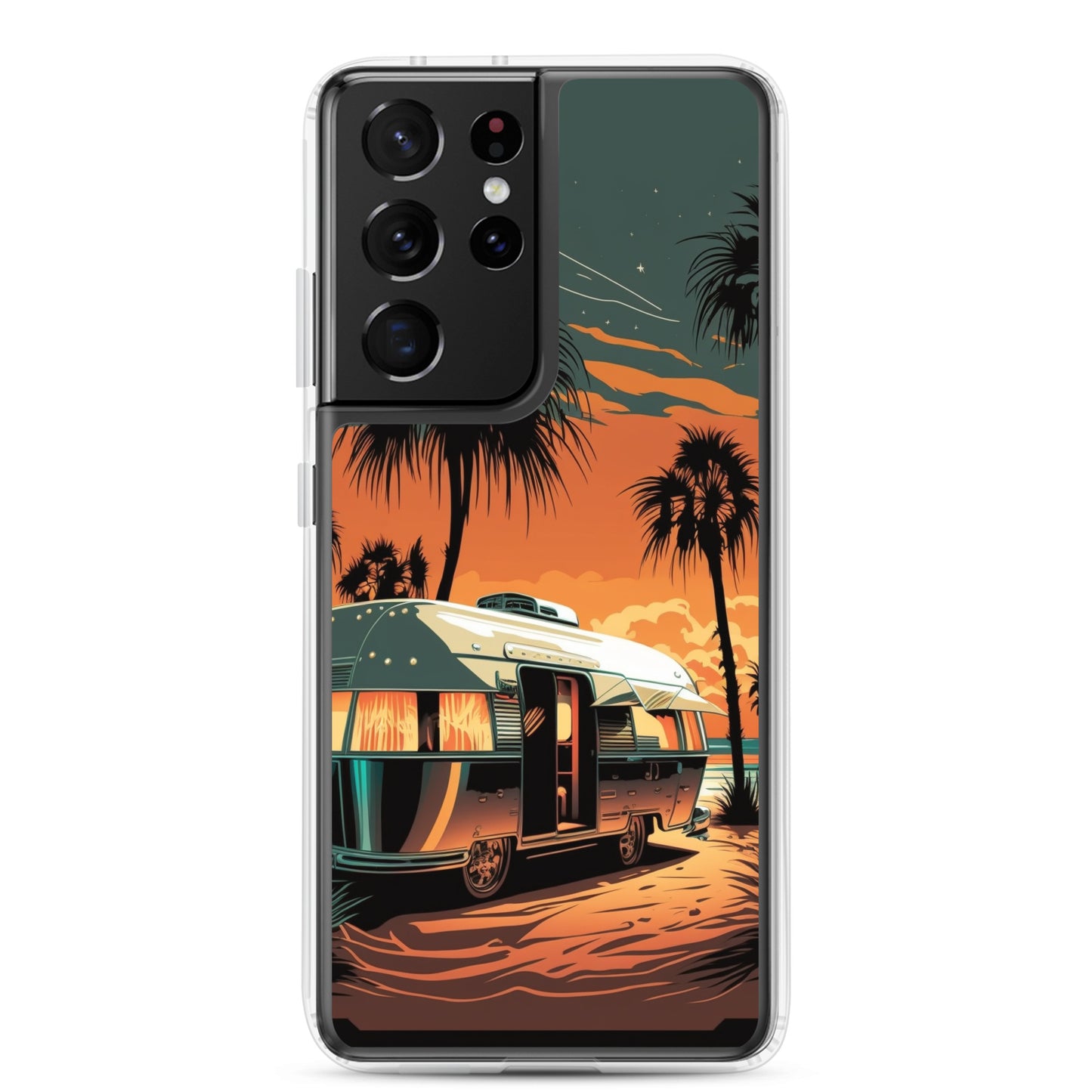 Samsung Case - Silver Beach Camper