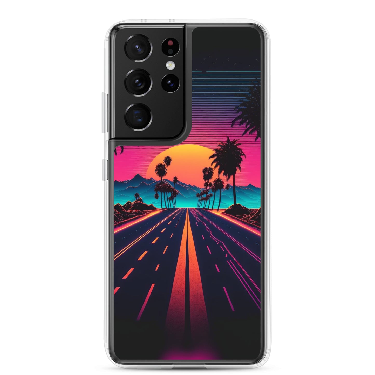 Samsung Case - Synthwave Purple Sunset