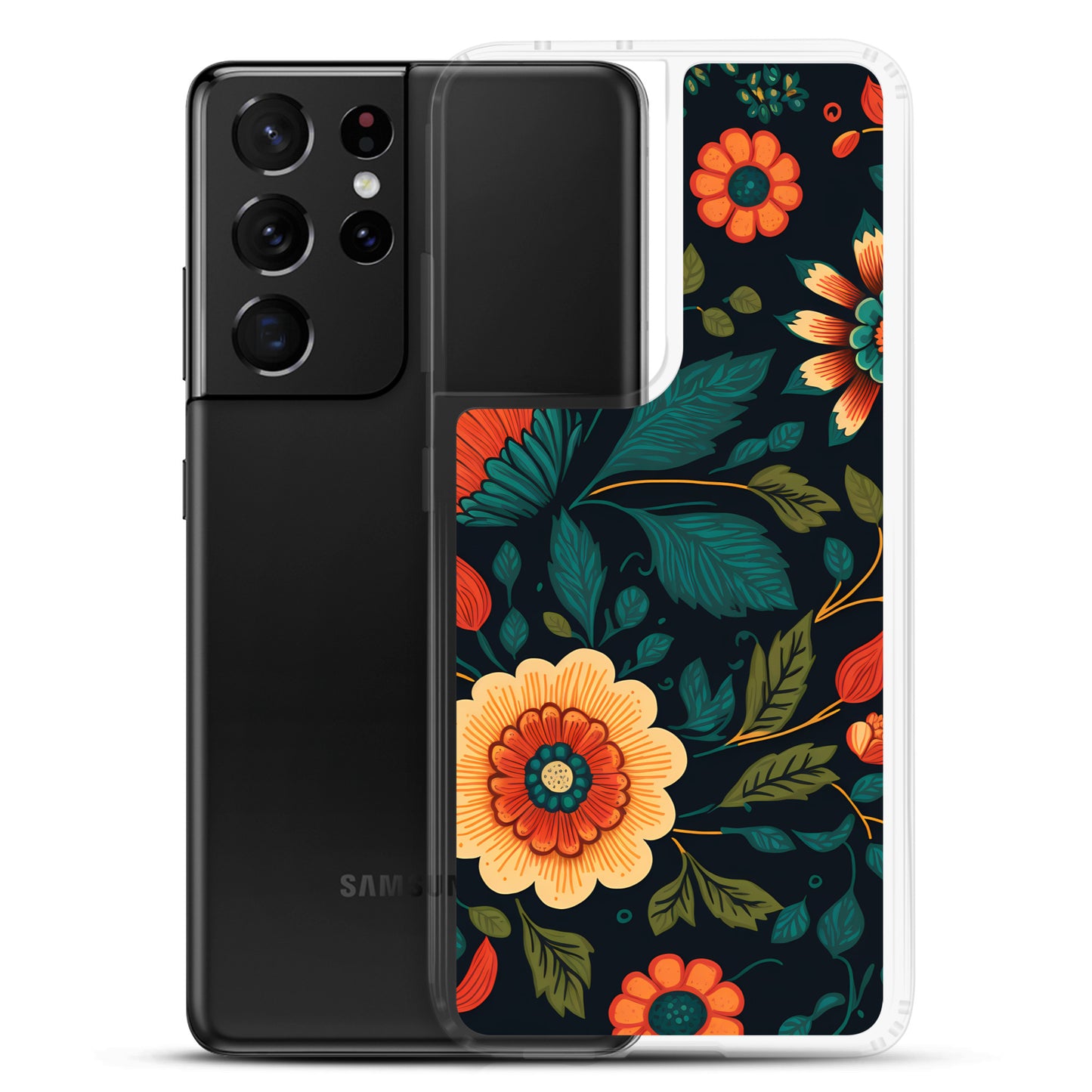 Samsung Case - Orange Florals