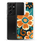 Samsung Case - Orange and Turquoise Blossom