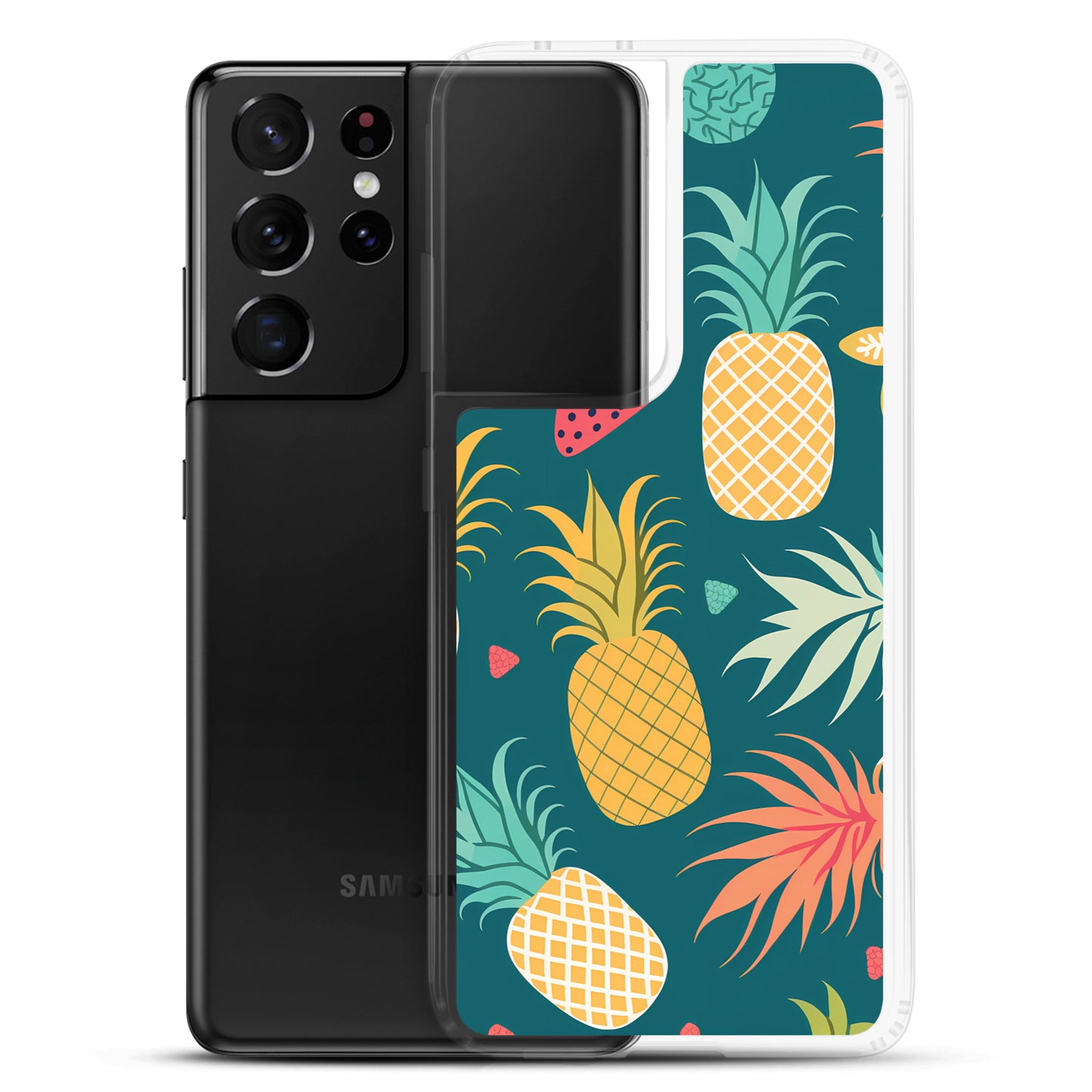 Samsung Case - Pineapples on Aqua