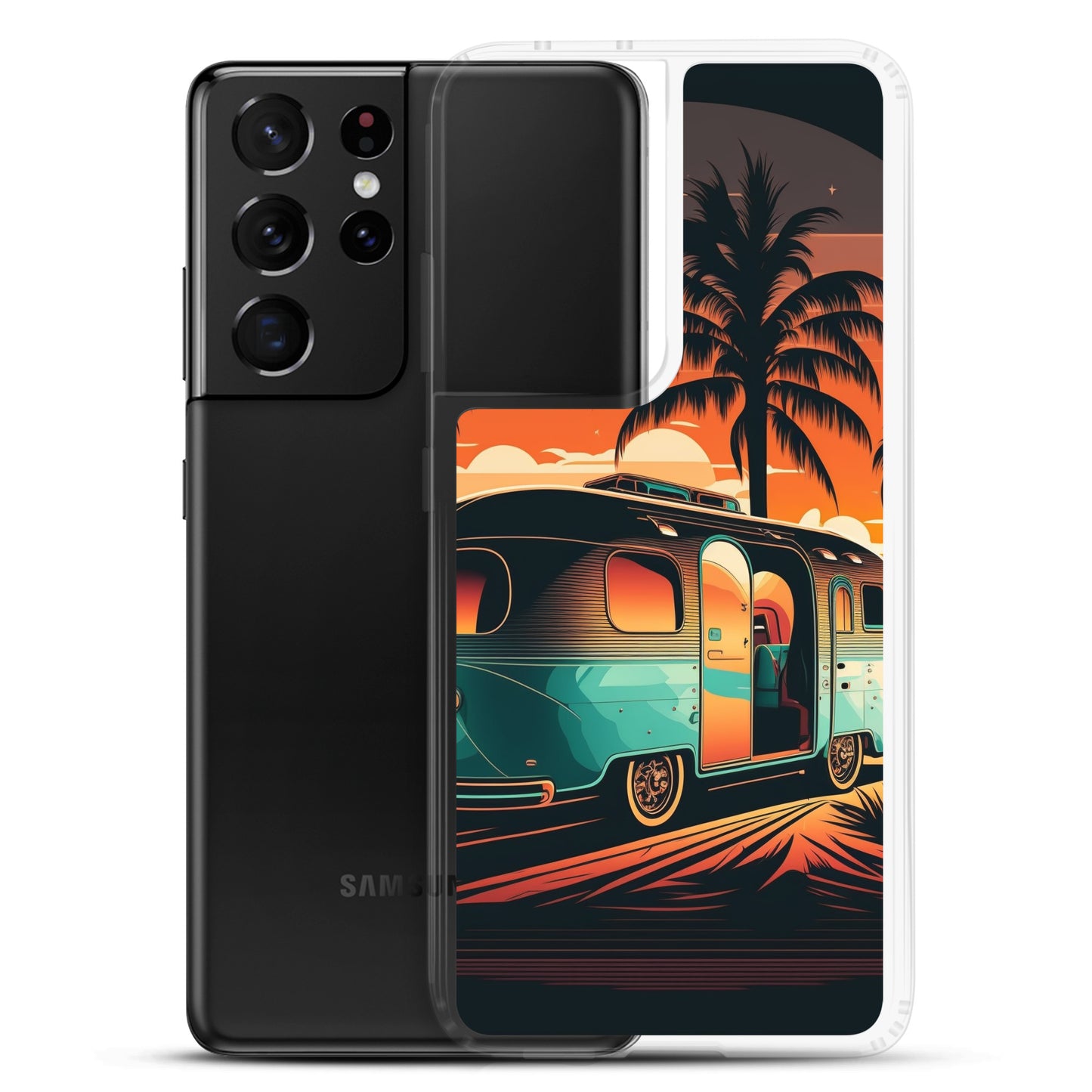 Samsung Case - Turquoise Camper at Beach Sunset