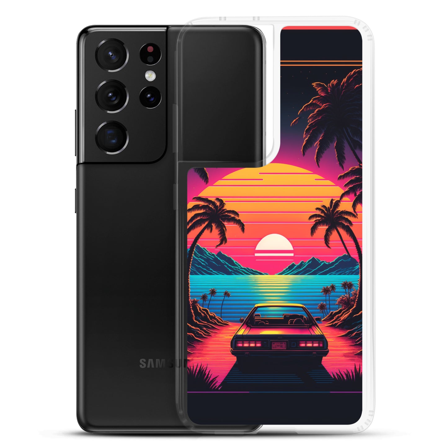Samsung Case - Synthwave Ocean Sunset