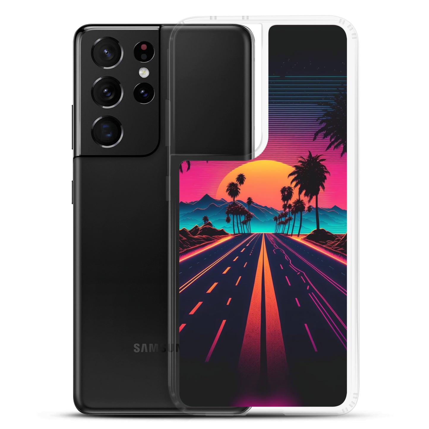 Samsung Case - Synthwave Purple Sunset