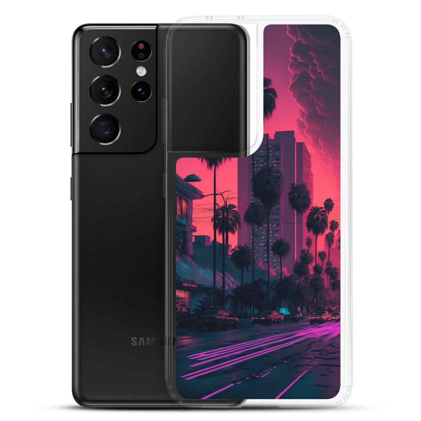 Samsung Case - Synthwave Miami Street