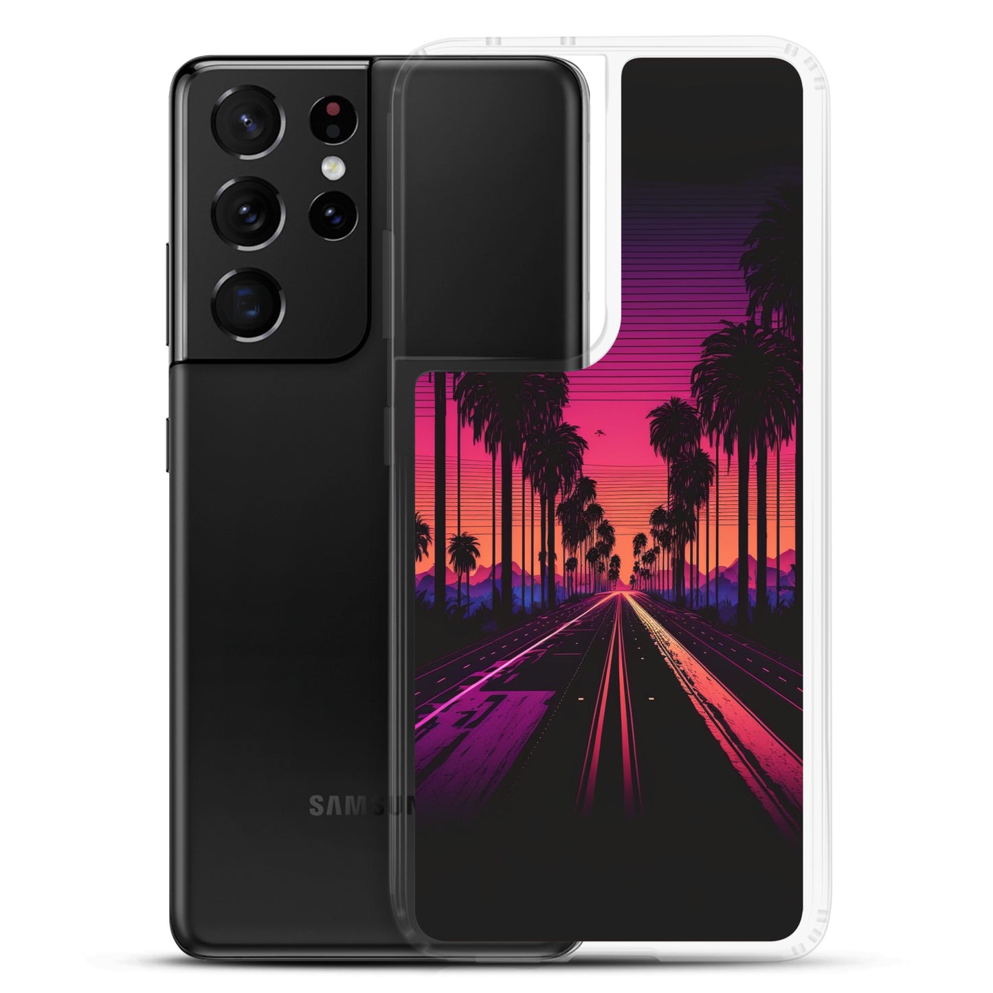 Samsung Case - Synthwave Palm Highway