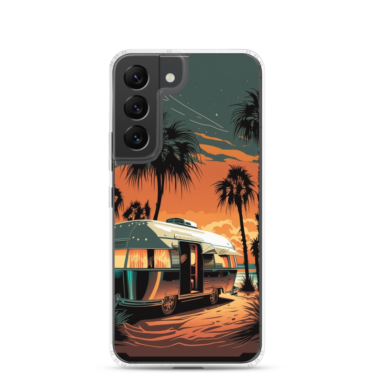 Samsung Case - Silver Beach Camper