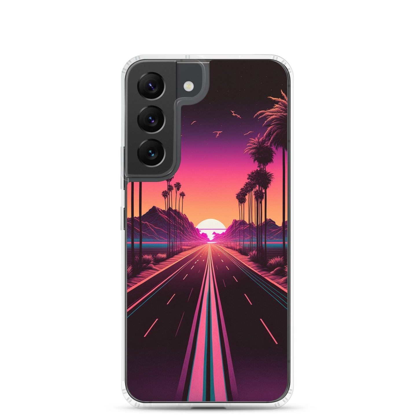 Samsung Case - Synthwave Mountain Sunset Highway
