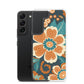 Samsung Case - Orange and Turquoise Blossom