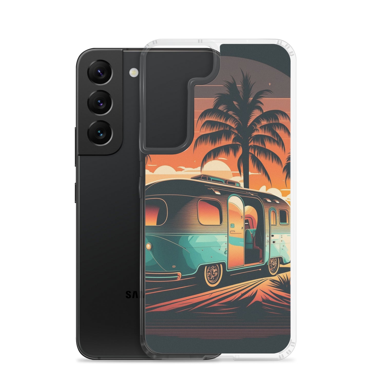 Samsung Case - Turquoise Camper at Beach Sunset