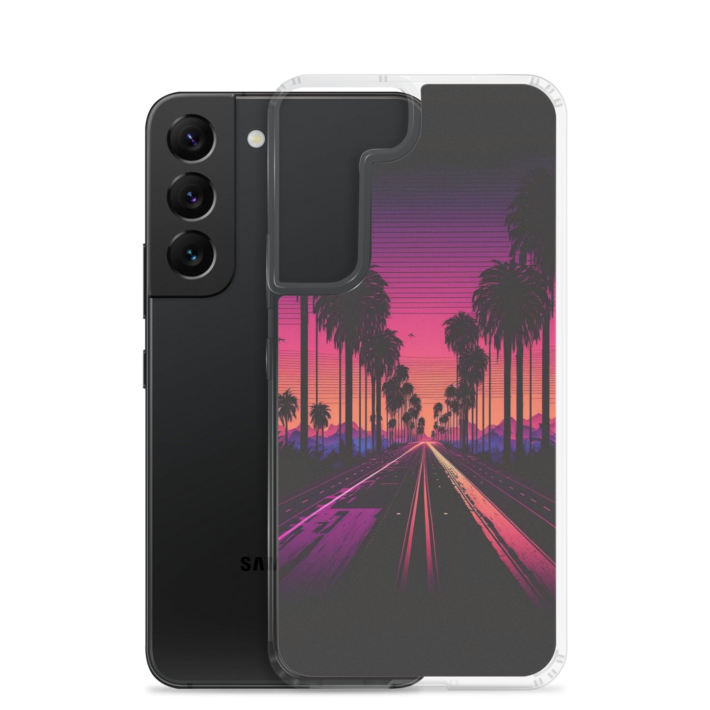 Samsung Case - Synthwave Palm Highway