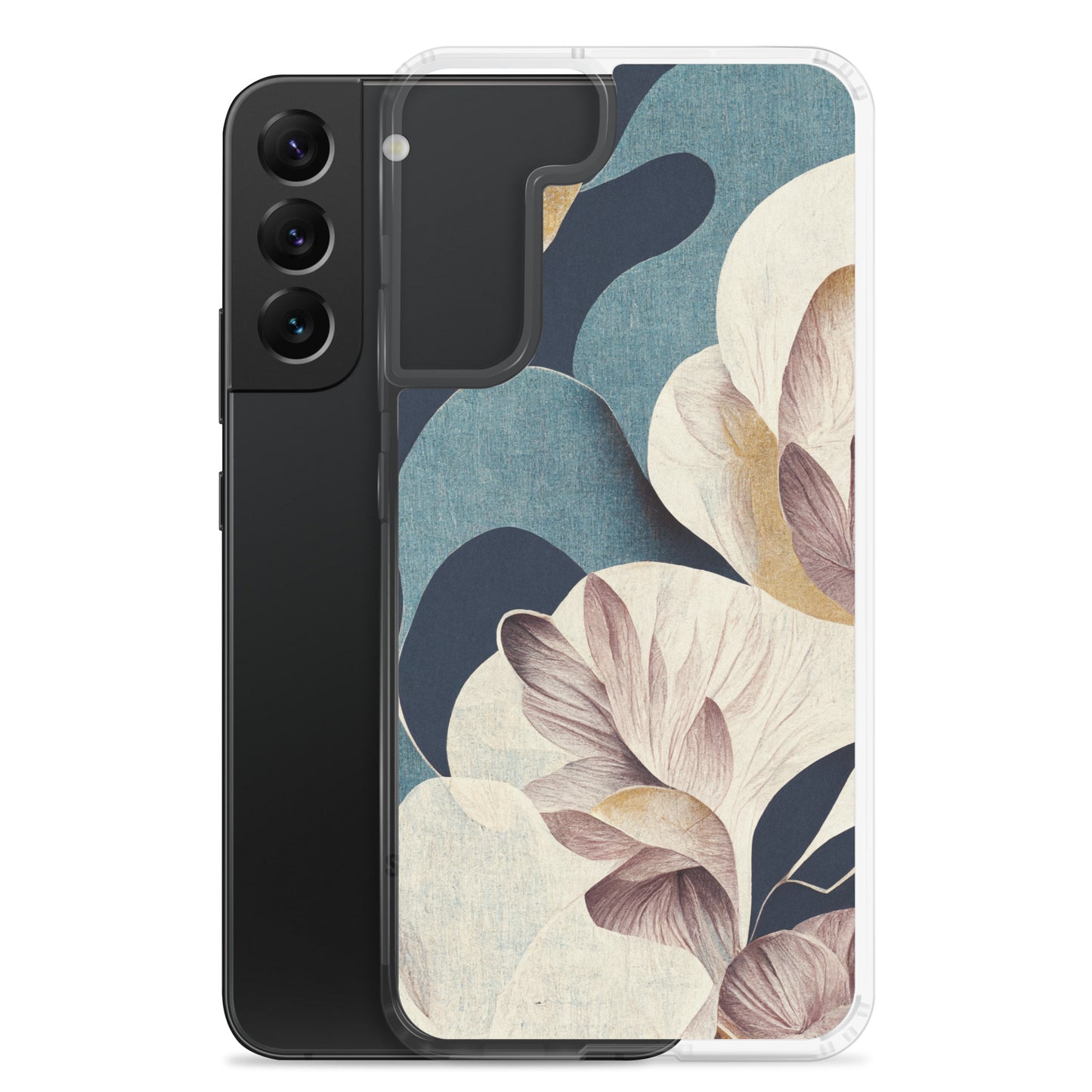 Samsung Case - Large Florals on Blue