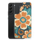 Samsung Case - Orange and Turquoise Blossom