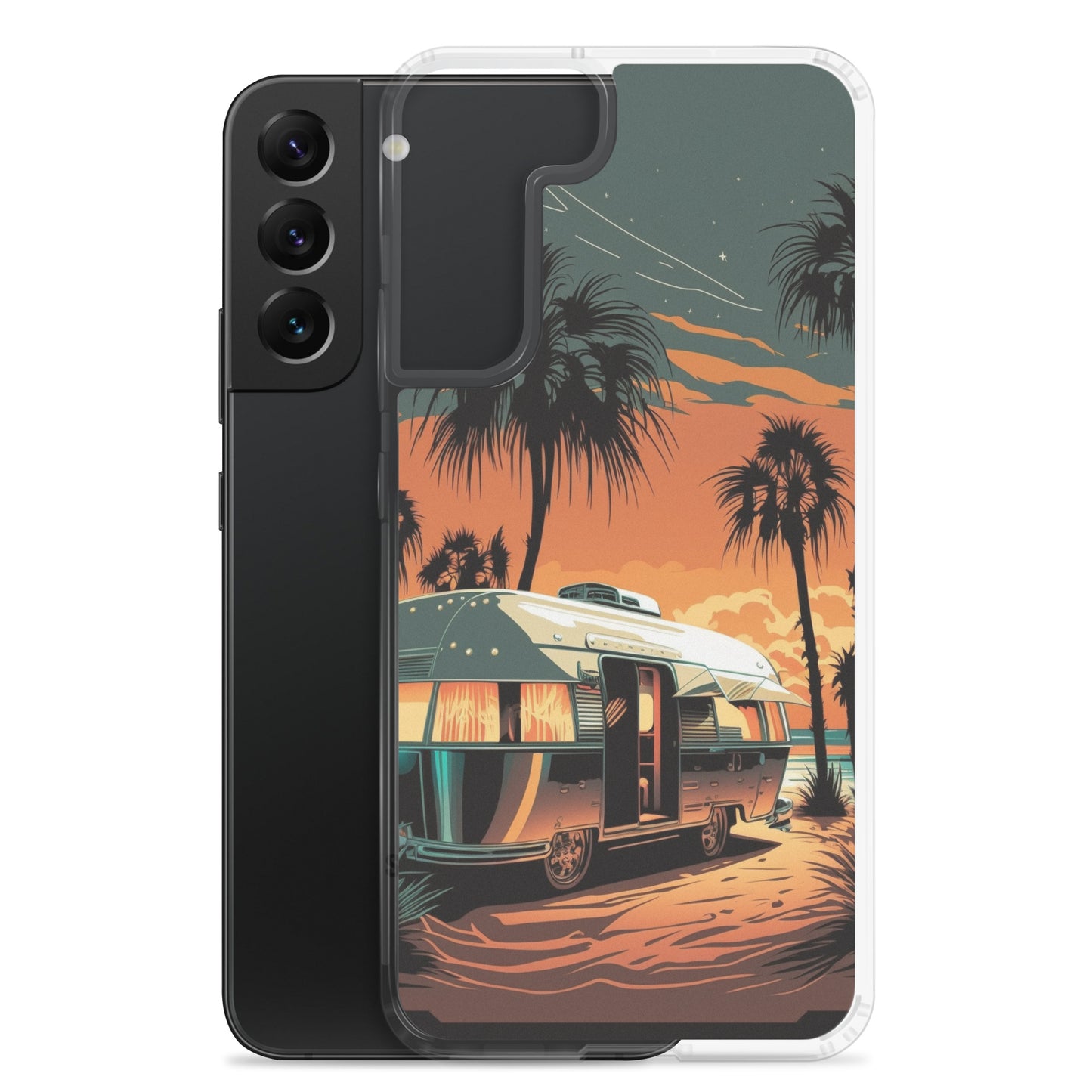 Samsung Case - Silver Beach Camper