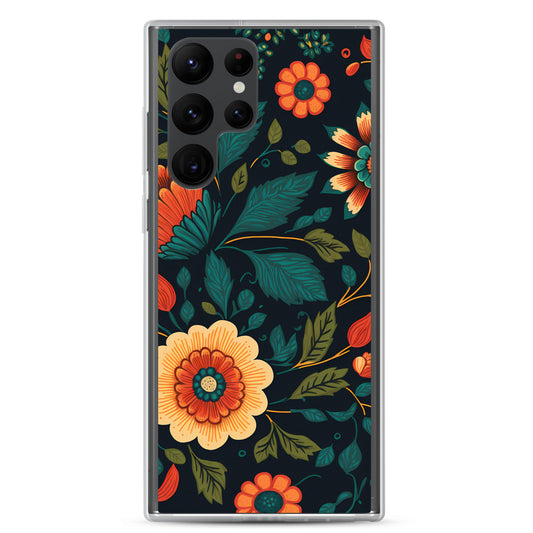 Samsung Case - Orange Florals