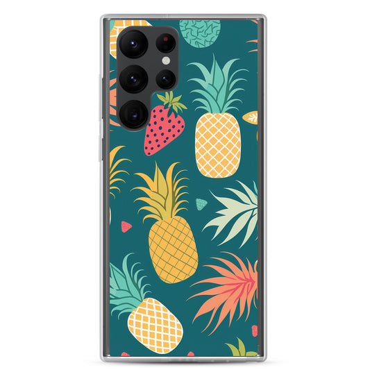 Samsung Case - Pineapples on Aqua