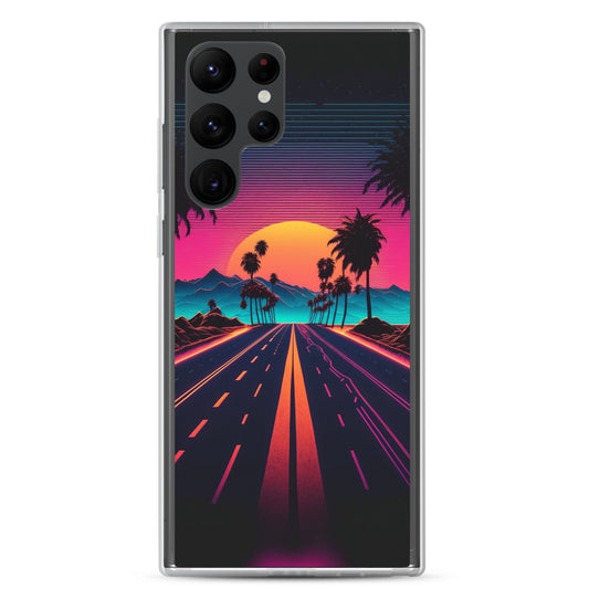 Samsung Case - Synthwave Purple Sunset