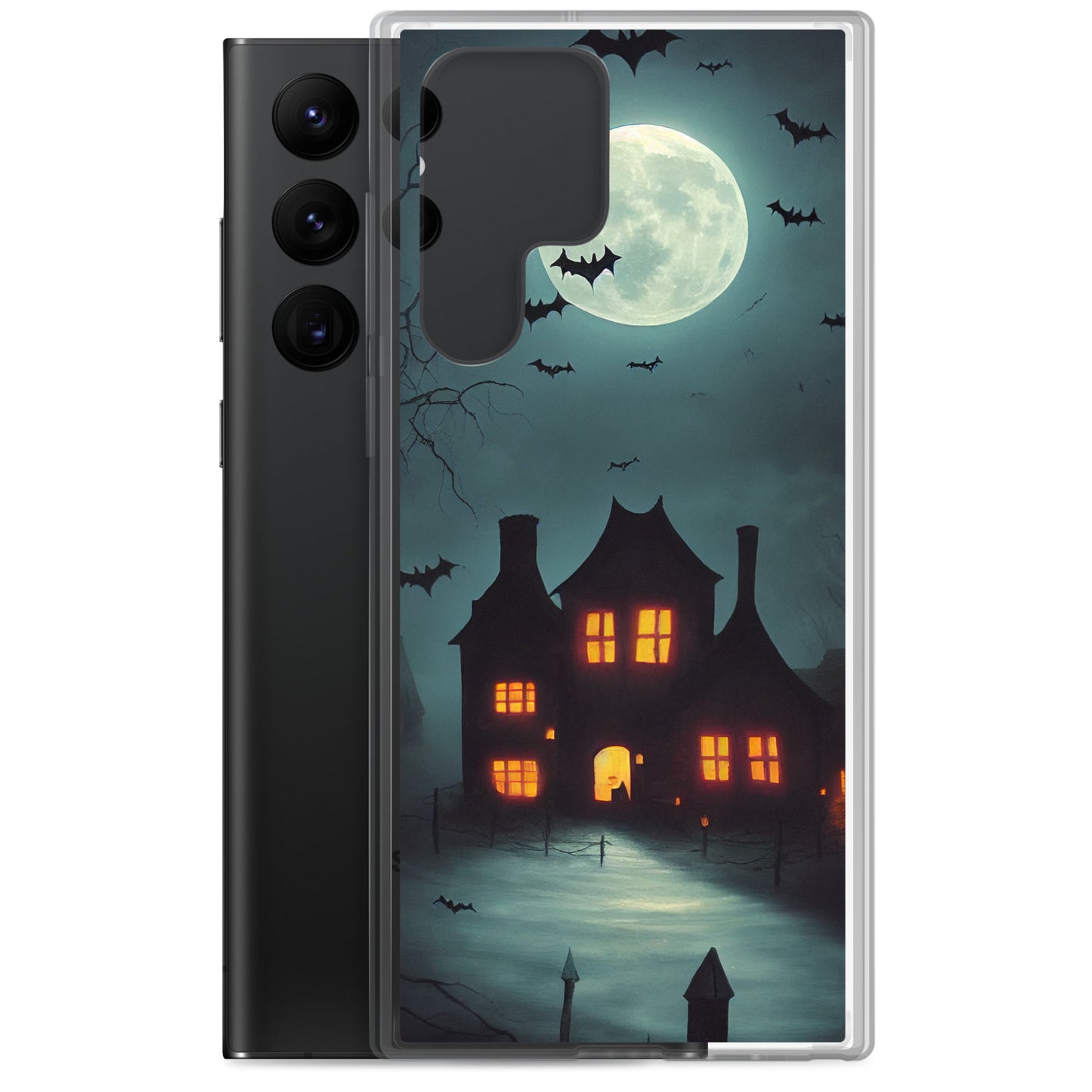 Samsung Case - Halloween Spooky House Under the Moon
