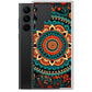 Samsung Case - Orange and Turquoise Mandala