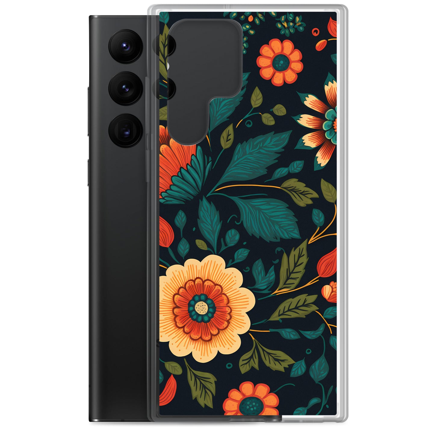Samsung Case - Orange Florals