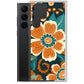 Samsung Case - Orange and Turquoise Blossom