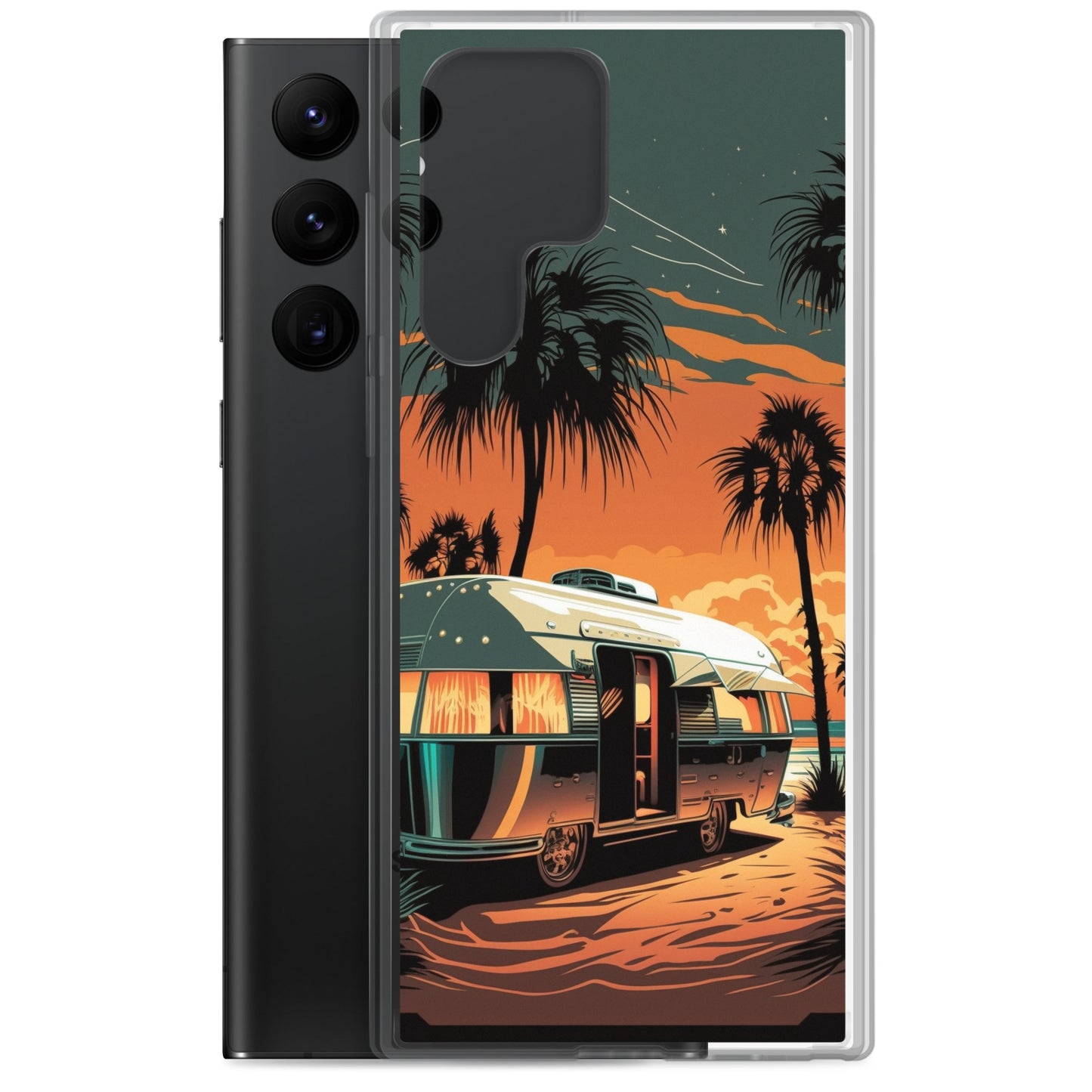 Samsung Case - Silver Beach Camper