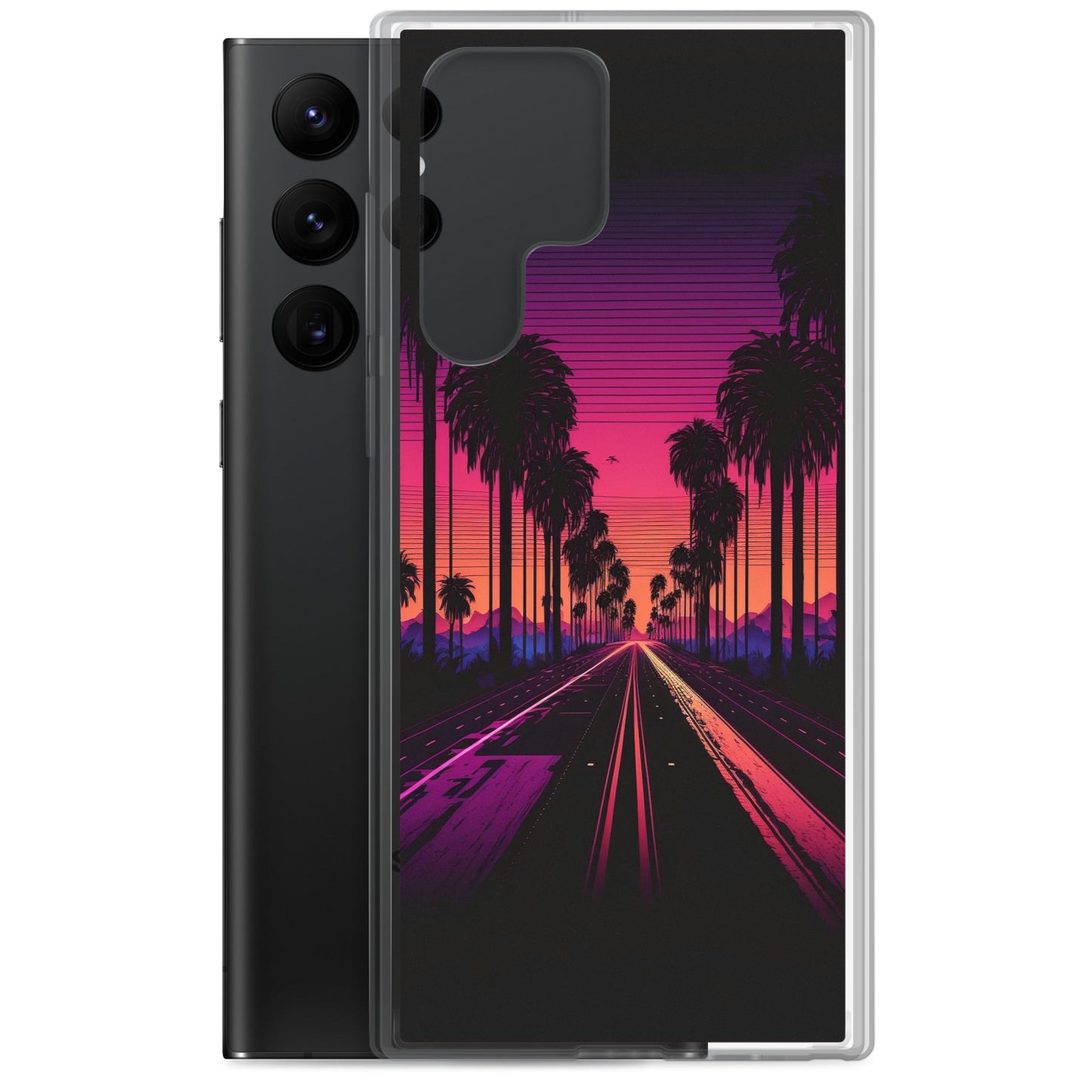Samsung Case - Synthwave Palm Highway